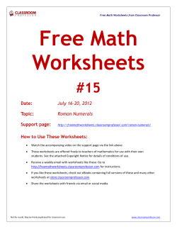 Free Math Worksheets #15