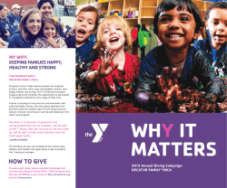 my why: KeePiNG Families haPPy, healthy aND stroNG