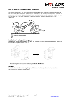 How to install a transponder on a Motorcycle