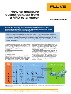How to measure output voltage from a VFD to a motor