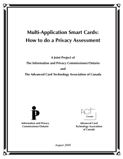 Multi-Application Smart Cards: How to do a Privacy Assessment