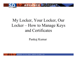 My Locker, Your Locker, Our Locker – How to Manage Keys