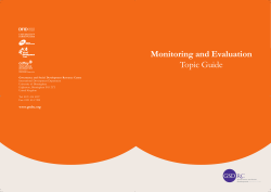 Monitoring and Evaluation Topic Guide