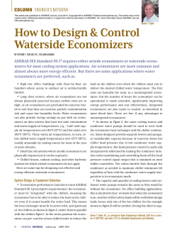 How to Design &amp; Control Waterside Economizers COLUMN