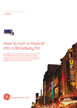 How to turn a musical into a Broadway hit. Lighting