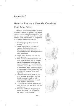 How to Put on a Female Condom (For Anal Sex) Appendix E