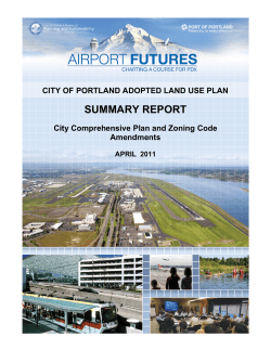 SUMMARY REPORT CITY OF PORTLAND ADOPTED LAND USE PLAN Amendments