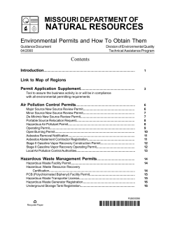 NATURAL RESOURCES MISSOURI DEPARTMENT OF