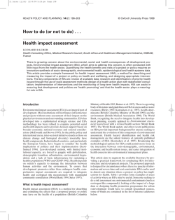 How to do (or not to do) . . .