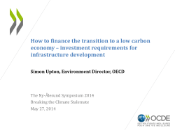 How to finance the transition to a low carbon infrastructure development