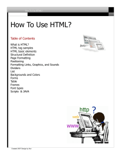 How To Use HTML?  Table of Contents