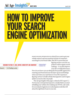 HOW TO IMPROVE YOUR SEARCH ENGINE OPTIMIZATION