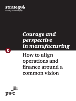 How to align operations and finance around a common vision