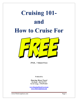 Cruising 101- and How to Cruise For