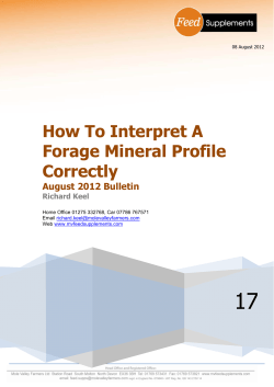 17  How To Interpret A Forage Mineral Profile