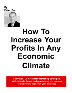 How To Increase Your Profits In Any Economic