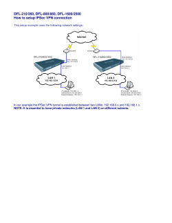 DFL-210/260, DFL-800/860, DFL-1600/2500 How to setup IPSec VPN connection