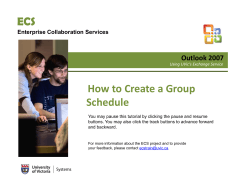 ECS How to Create a Group Schedule Outlook 2007