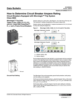 Data Bulletin How to Determine Circuit Breaker Ampere Rating Class 0600