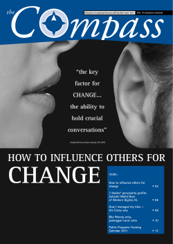 cHange How to influence otHers for “the key factor for