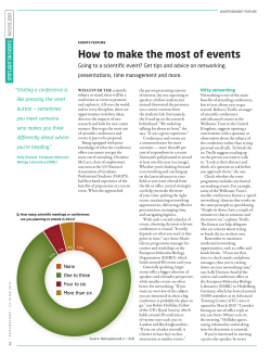 How to make the most of events