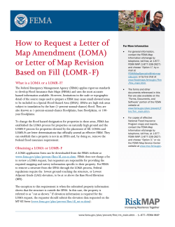 How to Request a Letter of Map Amendment (LOMA)