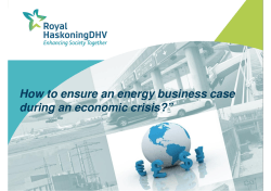How to ensure an energy business case during an economic crisis?”