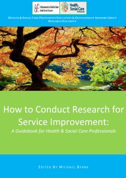 How to Conduct Research for Service Improvement: