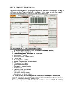 HOW TO COMPLETE A DHL WAYBILL