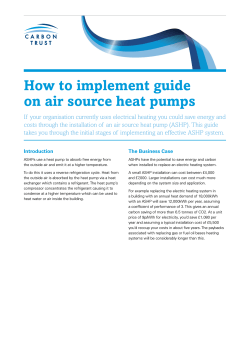 How to implement guide on air source heat pumps