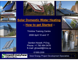 Solar Domestic Water Heating – How to get Started –