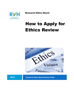 How to Apply for Ethics Review