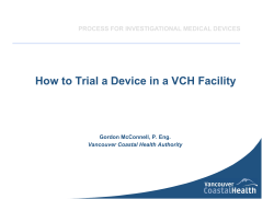 How to Trial a Device in a VCH Facility