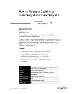How to Maintain Caching in eDirectory 8 and eDirectory 8.5 Feature Article
