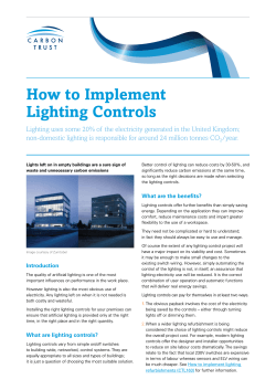 How to Implement Lighting Controls