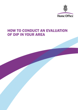 How to conduct an evaluation of diP in your area