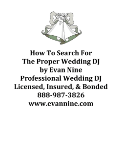 How To Search For The Proper Wedding DJ by Evan Nine