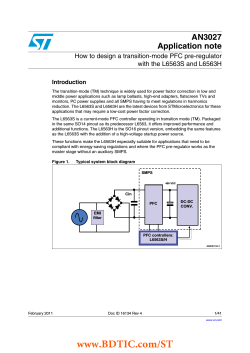 AN3027 Application note How to design a transition-mode PFC pre-regulator