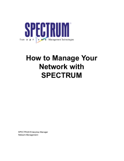 How to Manage Your Network with SPECTRUM Titlepage