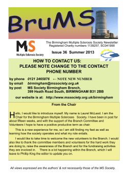 HOW TO CONTACT US: PLEASE NOTE CHANGE TO THE CONTACT PHONE NUMBER