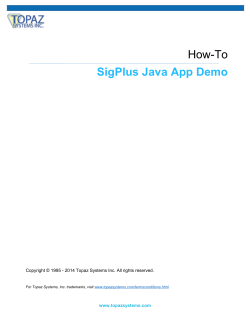 How-To SigPlus Java App Demo