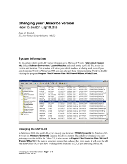 Changing your Uniscribe version How to switch usp10.dlls System Information