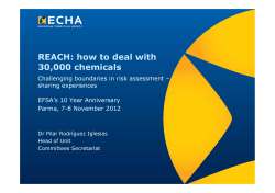 REACH: how to deal with 30,000 chemicals