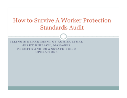 i k How to Survive A Worker Protection Standards Audit