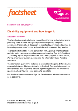 Disability equipment and how to get it