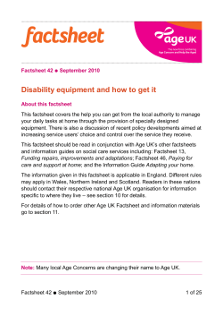Disability equipment and how to get it