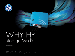 WHY HP Storage Media