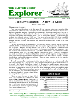 Tape Drive Selection — A How-To Guide