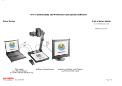 How to demonstrate the WolfVision Connectivity-Software? Basic Setup: List of demo items:
