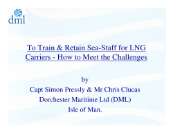 To Train &amp; Retain Sea-Staff for LNG by